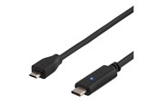 USB-kabel - Deltaco - USB-C cable - Micro-USB Type B to 24 pin USB-C - 1 m - USBC-1024