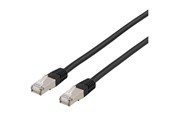 Netwerk - kabel - Deltaco STP-611SAU - patch cable - 1.5 m - black - Zwart - 1m - STP-611SAU