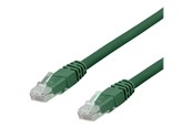 Netwerk - kabel - Deltaco TP-60GAU - patch cable - 50 cm - green - Groen - 0.5m - TP-60GAU