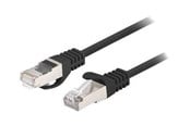 Netwerk - kabel - Lanberg patch cable - 25 cm - black RAL 9004 - Zwart - 0.25m - PCF6-20CC-0025-BK
