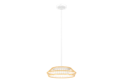Smart Home - EGLO YUKU-Z HANGLAMP Ø460 RGBTW WIT/BAMBOE - 900842