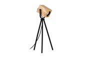 Lampen - EGLO AYLES TAFEL GU10 ZWART/HOUT FSC - 43749