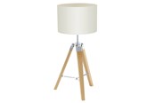 Lampen - EGLO LANTADA TAFEL CHROOM/BEIGE - 94323