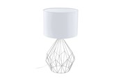 Lampen - EGLO SOKKELTAFEL H635 CHROOM/WIT - 95187