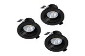 Lampen - EGLO SALABATE INGEBOUWD. SET Ø88 3X450LM 4000K DEMPER. IP44 ZWART - 31867