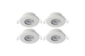 Lampen - EGLO MAZUBY 1 INGEBOUWD. SET Ø85 4X500LM 3000K DEMPER. IP44 WIT - 31883