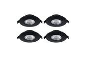 Lampen - EGLO MAZUBY INGEBOUWD. SET Ø88 4X500LM 3000K IP65 ZWART - 31887