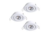 Lampen - EGLO SALICETO MINI-PUCK INGEBOUWD. KIP SET Ø77 3X350LM 3000K WIT - 31931