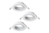 Lampen - EGLO AGULO 1 INGEBOUWD. SET Ø85 3XGU10 WIT - 75788