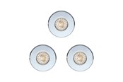 Lampen - EGLO IGOA INGEBOUWD. SET IP44/IP20 3X3,3W Ø85 CHROOM - 94978