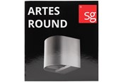 Lampen - SG Armaturen Artes Round outdoor wall lamp 8W LED 3000K corten - 641735