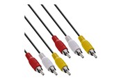 Beelscherm- en tv-kabel - InLine video / audio cable - composite video / audio - 2 m - 89996