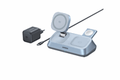 Mobiel - Adapters & Opladers - UGREEN MagFlow Qi2.2 25 W 3-in-1 Magnetic Wireless Charger Station - 55677