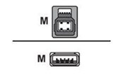 USB-kabel - Unitek - USB cable - USB Type A to USB Type B - 2 m - C14095BK-2M