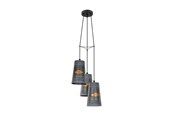 Lampen - EGLO HONEYBOURNE CLUSTER CLUSTER 3XE27 DONKER ZINK - 43108