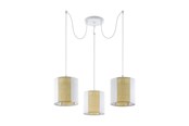 Lampen - EGLO ANHEM CLUSTER 3L E27 WIT/ZEEGRAS/PAPIER - 43403