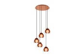 Lampen - EGLO ROCAMAR 1 CLUSTER E27 5L KOPER/HELDER - 98595