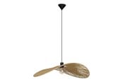 Lampen - EGLO SIRUELA HANGLAMP 800X600 E27 ZWART/NATUUR FSC - 31992