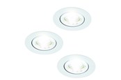 Lampen - EGLO SALICETO INGEBOUWD. SET KIP Ø88 3X450LM 4000K VOCHTIG. WIT - 33391