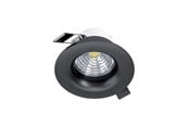 Lampen - EGLO SALICETO INGEBOUWD. Ø88 450LM 4000K DIMMPB. ZWART - 33996