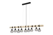 Lampen - EGLO TOWNSHEND 5 LANGE TAFEL 9L ZWART/HOUT - 43134