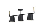 Lampen - EGLO LACEY PLAFONDLAMP 3XE27 L780 ZWART/CRÈME FSC - 43611