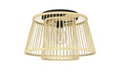 Lampen - EGLO HYKEHAM PLAFONDLAMP E27 Ø380 NATUREL - 43851