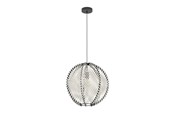 Lampen - EGLO WAVERTON HANGLAMP Ø480 E27 ZWART/HOUT/WIT - 44006