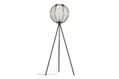 Lampen - EGLO WAVERTON FLOOR H1430 E27 ZWART/HOUT/WIT - 44009
