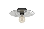 Lampen - EGLO LINTMILL PLAFOND/WAND Ø300 E27 ZWART/LICHTGRIJS - 44028