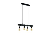 Lampen - EGLO TOWNSHEND LANGE TAFEL L700 4XE27 ZWART FSC - 44061