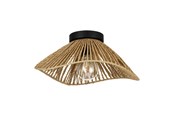 Lampen - EGLO LAVIST PLAFOND Ø390 E27 ZWART/NATUREL FSC - 44071