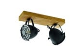 Lampen - EGLO GATEBECK SPOT 2XE14 HOUT/ZWART - 49077