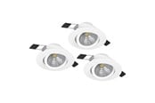 Lampen - EGLO SALICETO INGEBOUWD. SET KIP Ø88 3X450LM DEMPER. WIT - 900745