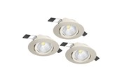 Lampen - EGLO SALICETO INGEBOUWD. SET KIP Ø88 3X450LM DEMPER. GS - 900746