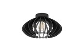 Lampen - EGLO COSSANO 3 PLAFONDLAMP E27 Ø380 ZWART/HOUT - 900999