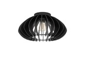 Lampen - EGLO COSSANO 3 PLAFOND E27 Ø450 ZWART/HOUT - 901001