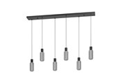 Lampen - EGLO MAIONÉ LANGE TAFEL 6XE27 ZWART/HOUT/GRIJS - 901006