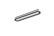 Lampen - EGLO MACCHIONI PLAFOND 550X120 CCT 2360LM DIMMPB. ZWART MET KRISTAL EFF. - 901243