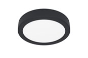 Lampen - EGLO FUEVA 6 PLAFOND Ø165 CCT 7.5W 1000LM IP44 ZWART - 901324