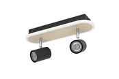 Lampen - EGLO RIMBOCCHI SPOT RAIL L340 12W 1500LM HOUT/ZWART - 901632