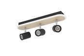 Lampen - EGLO RIMBOCCHI SPOT RAIL L460 20W 2500LM HOUT/ZWART - 901633