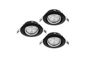 Lampen - EGLO FAVAZZINA INGEBOUWD. KIP Ø88 GU10 3X4,9W 3X400LM ZWART - 901755