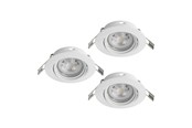 Lampen - EGLO FAVAZZINA INGEBOUWD. KIP Ø88 GU10 3X4.9W 3X400LM WIT - 901756