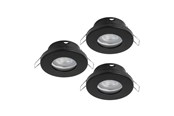Lampen - EGLO FAVAZZINA INGEBOUWD. KIPØ88 GU10 3X4.9W 3X400LM IP44 ZWART - 901758