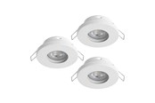 Lampen - EGLO FAVAZZINA INGEBOUWD. KIP Ø88 GU10 3X4.9W 3X400LM IP44 WIT - 901759