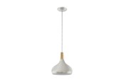 Lampen - EGLO SABINAR HANGER E27 Ø280 ZILVER - 96985