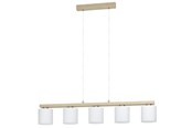 Lampen - EGLO CASTRALVO LANGE TAFEL E27 5L GS/HOUT/WIT - 98591