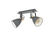 Lampen - EGLO COSWARTH SPOT 2XE27 ANTRACIET/HOUT - 99075