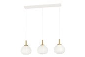 Lampen - EGLO SUMMERHILL LANGE TAFEL 3XE27 HOUT/WIT PAPIER SCHERM FSC - 44066